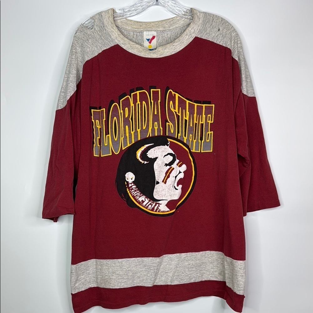 Vintage Artex Flori State Seminoles Tshirt 90s Size Large Grunge Thrashed